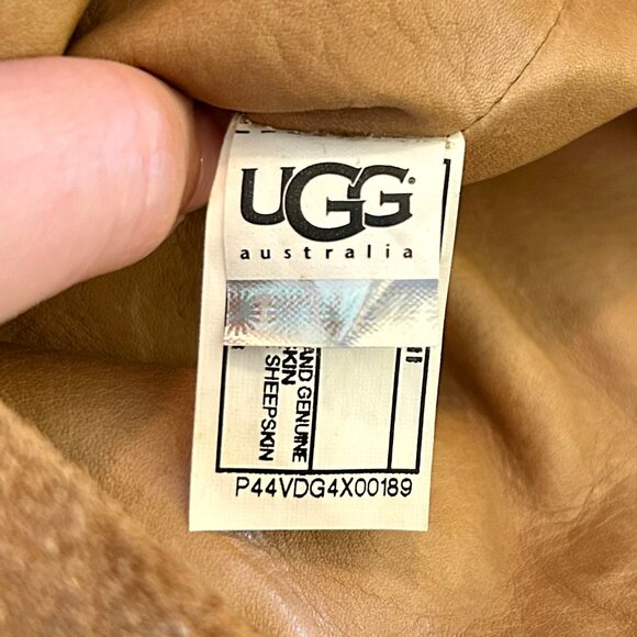 Ugg Arroyo Tall Basketweave Suede Boots Wood Heel Chestnut Size 6 - Like New! - Picture 9 of 14